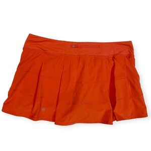 Lululemon Athletica Orange Mini Skirt